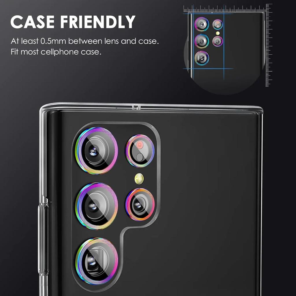Alloy Camera Protection for Samsung Galaxy S25 Ultra S24 S23 Plus A16 A36 A56 A15 A55 5G Camera Glass Metal Back Lens Ring For Xiaomi 14T Redmi Note14