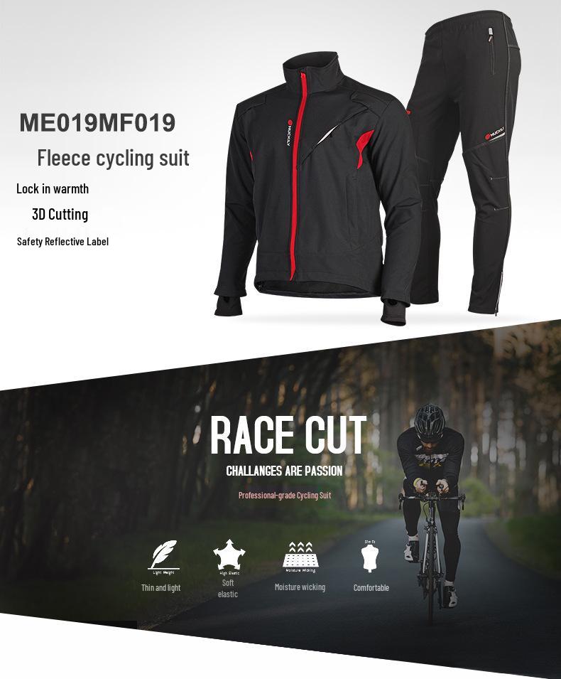 NUCKILY Unisex Winter-Radanzug - Winddichte Fleecehose für Wärme und Mountainbiking