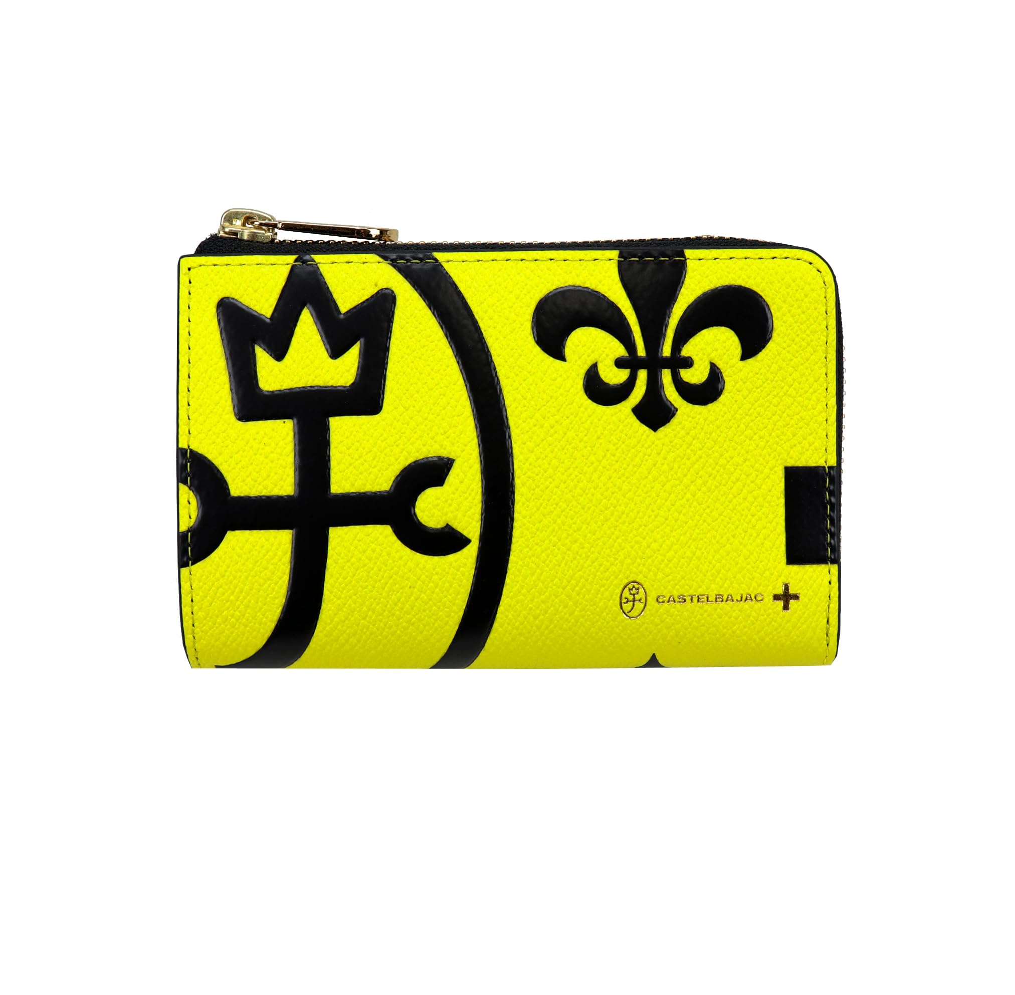 

Nezel Bifold Round Zipper Wallet Medium Size Yellow [Castelbajac] Cowhide,