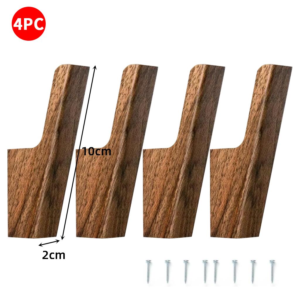 Wooden Coat Hook Wall Hooks, Heavy-duty Walnut Wood Hook, Decorative Key Holder Coat Rack Wall-mounted Hook Clothes Hanger