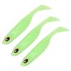 3pcs Fishing T Tail Baits Artificial Fishing Lures Lifelike Soft Paddle Tail Bait 105mm 9.2gLuminous Color