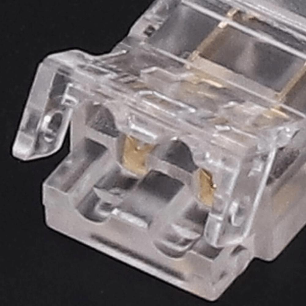 10pcs 8mm COB LED Strip Connector 2Pin LED Adapter Connector Easy LED Strip Connector For School