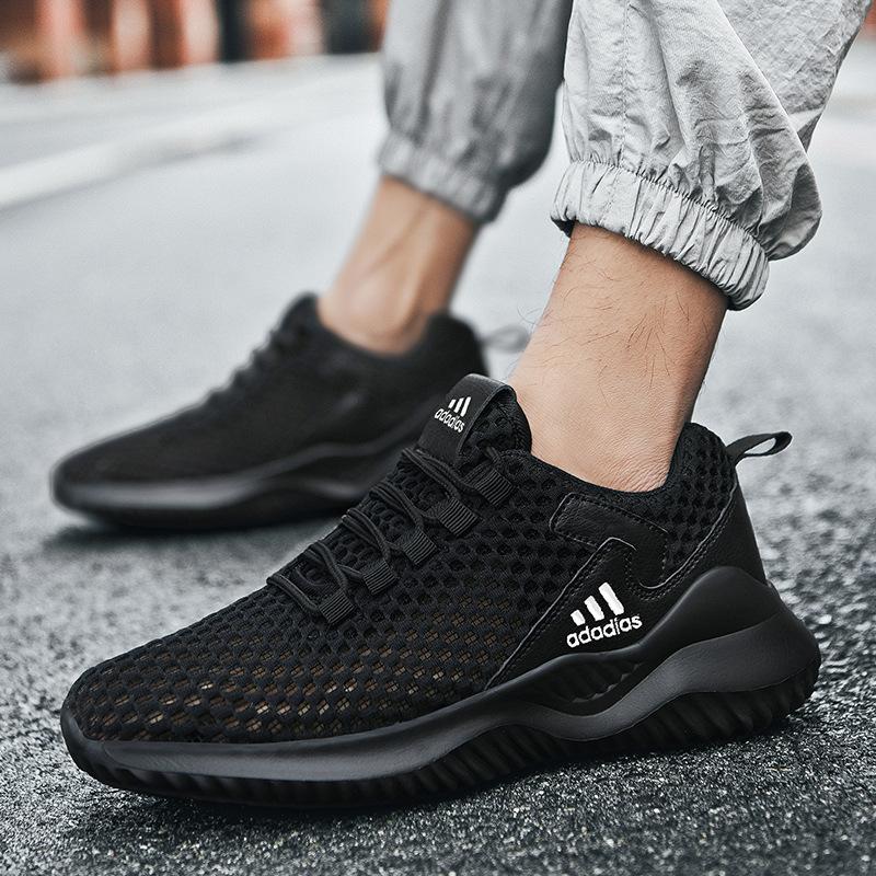 Popular summer hollow mesh shoes breathable single mesh cool thin breathable hollow men's shoes mesh soft sole