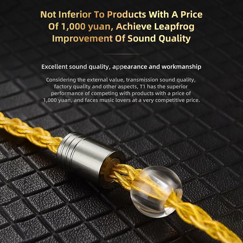 Qkz T1 Earphone Cable 8 Strand Copper Silver-Plated Upgrade Wire 3.5Mm Wired Headphone Cord For Zxn Zxt Ak6 Zs10 Edx Pro Zsr Cca
