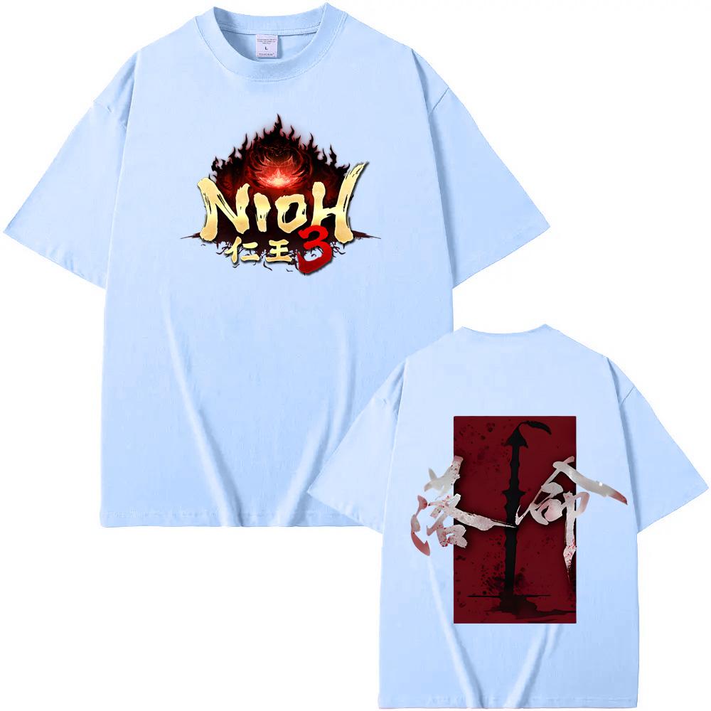 Nioh 3 TShirt 2026NEW Action roleplaying game TEE 100Cotton High Quality GAME Graphic Printing Teeshirt Vintage Short Sleeve