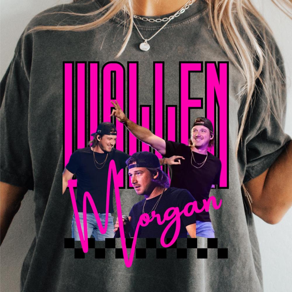 Morgan Wallen pn country music png country western style concert Tshirt Unisexs and Womens allseason pure base layer shirt S