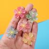 1Set Cherry Blossom Shoe Charms Set Colorful Flower Advanced Shoe Decorations DIY Detachable Buckle Shoes Accessories