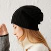 Cashmere Autumn and Winter New Women's High-End Solid Color Twist Hollow Warm Fashionable Knitted Casual Baotou Hat