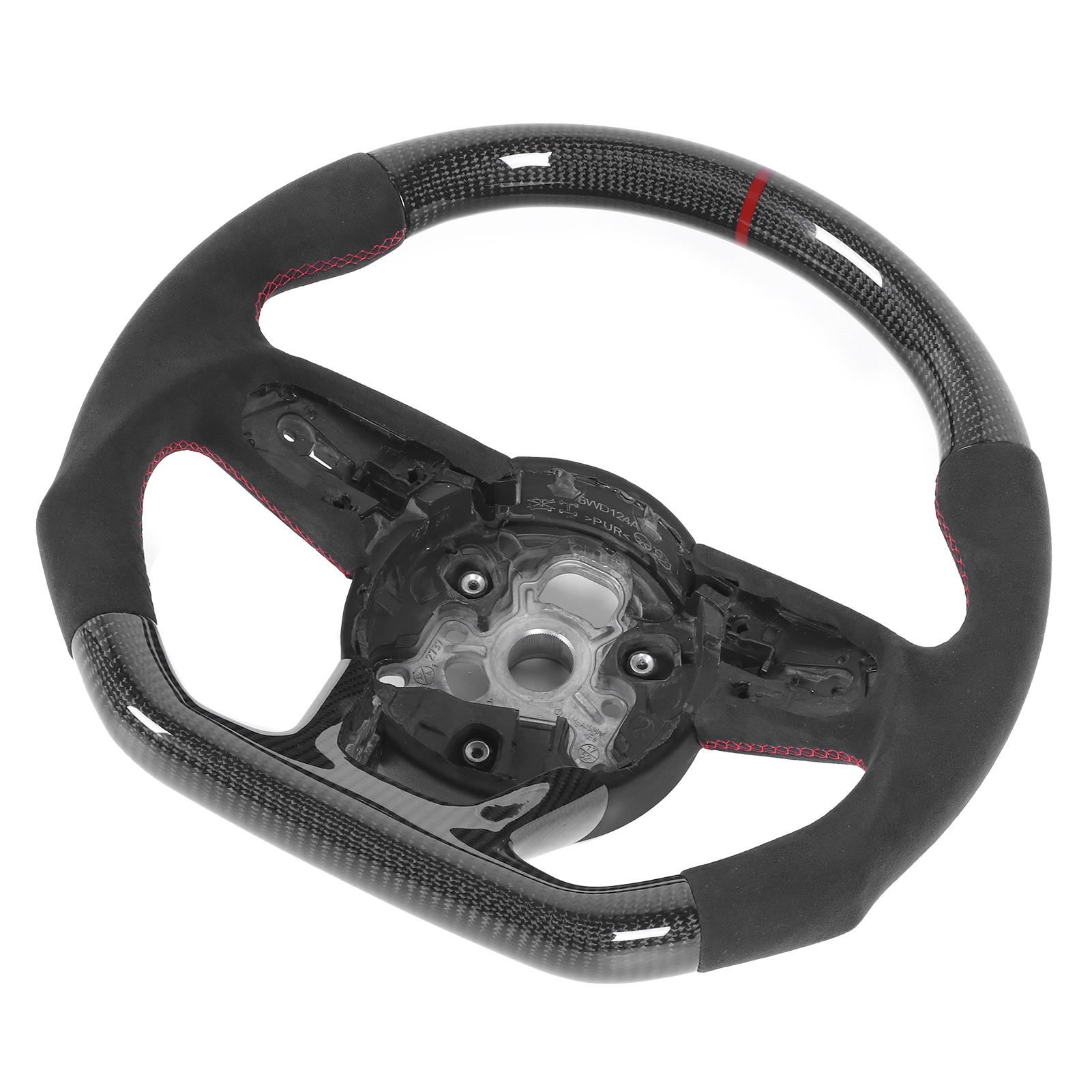 Carbon Fiber Steering Wheel Suede Fit for B9 S4 S5 RS3 RS4 RS5 2017+