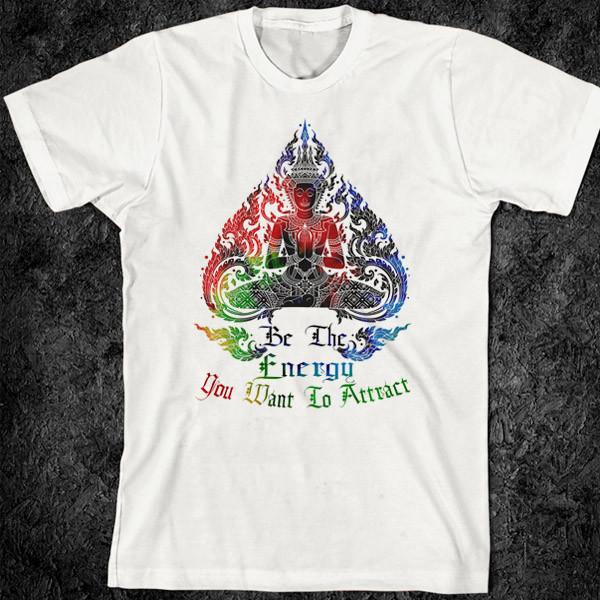 Buddhist Yoga  Hindu OM Meditation Aum Harmony Zen Love Religion Peace Unisex T-Shirt L