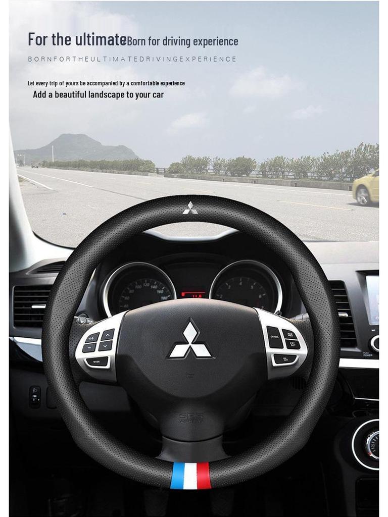 Husă Volan din Piele Naturală pentru Mitsubishi Outlander, Eclipse, Pajero Sport, Lancer EX