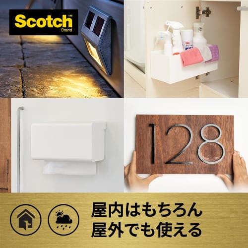 3M double-sided tape, super strong yet removable, for smooth surfaces, width 15mm, length 3m, Scotch SRG-15 Semi-long Premier Gold