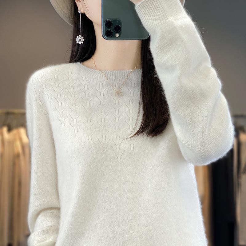 

Женский кашемировый свитер Qinghe кашемир 30% кашемир 70% шерсть осенне-зимний пуловер теплый и модный L теплый белый