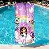 Gabby's Puppenhaus Druck Strandtuch Design, Weich, Leicht. für Zuhause, Badezimmer, Spa, Pool, Yoga, Surfen, Camping, Geschenk für Familie, Freund