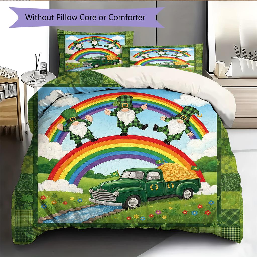 Set Copripiumino Trapuntato con Fantasia Cartone Animato Federa Decorazione per la Casa Regalo di Compleanno (1 * copripiumino + 2 * federa, senza nucleo)
