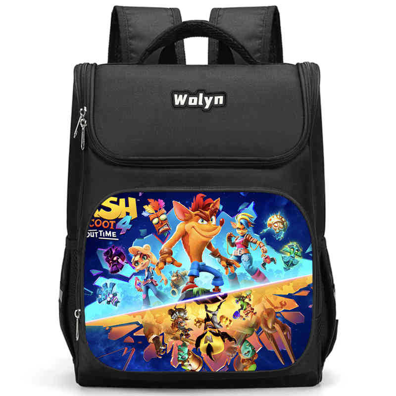 Crashbandicoot Backpack High Definition Printing Student Bag Computer Bag