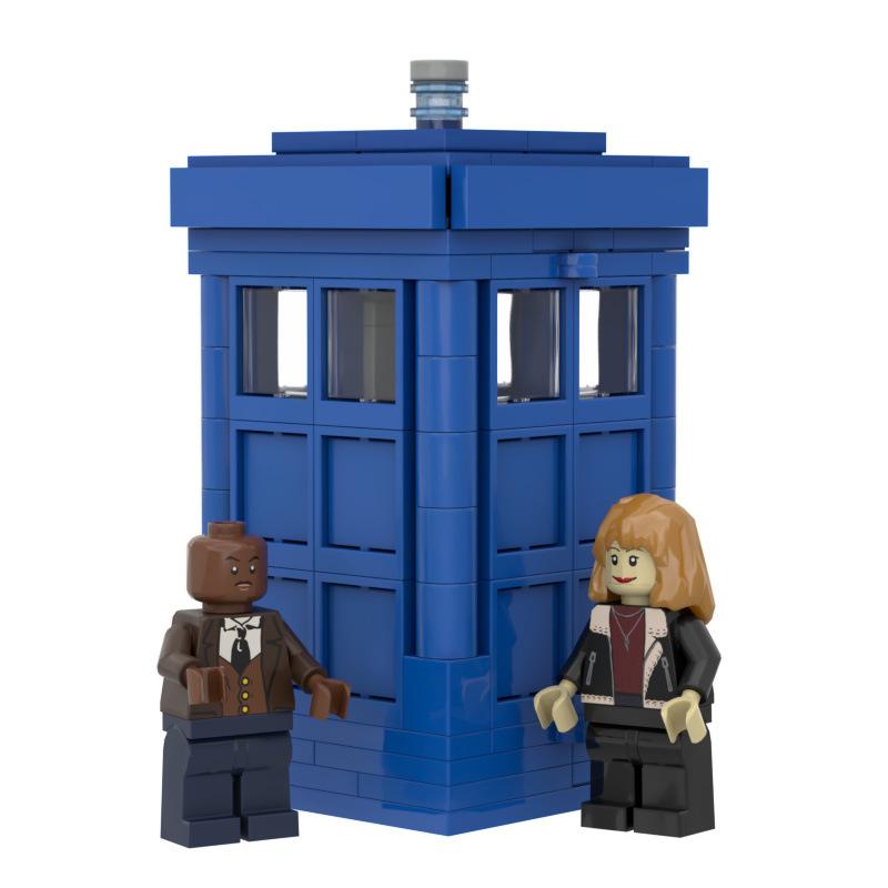 Doctor Who Time Machine Tardis Dolls Assembled Building Block Toy Figure Ornament