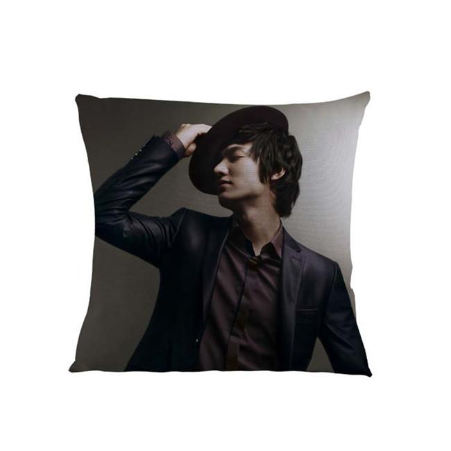 Korea Celebrity Series Sofa Throw Pillows Handsome Lee Min Ho 45X45Cm Cotton Linen Pillowsham Decorative Cushion Without Filling
