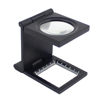 10X 28mm Mini Składana Lupa ze Stopu Cynku ze Skalą do Tekstyliów Szkło Optyczne Składane Narzędzie Powiększające