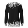 Women's Casual Fashion Print Long Sleeve O-Neck Pullover Top Blouse