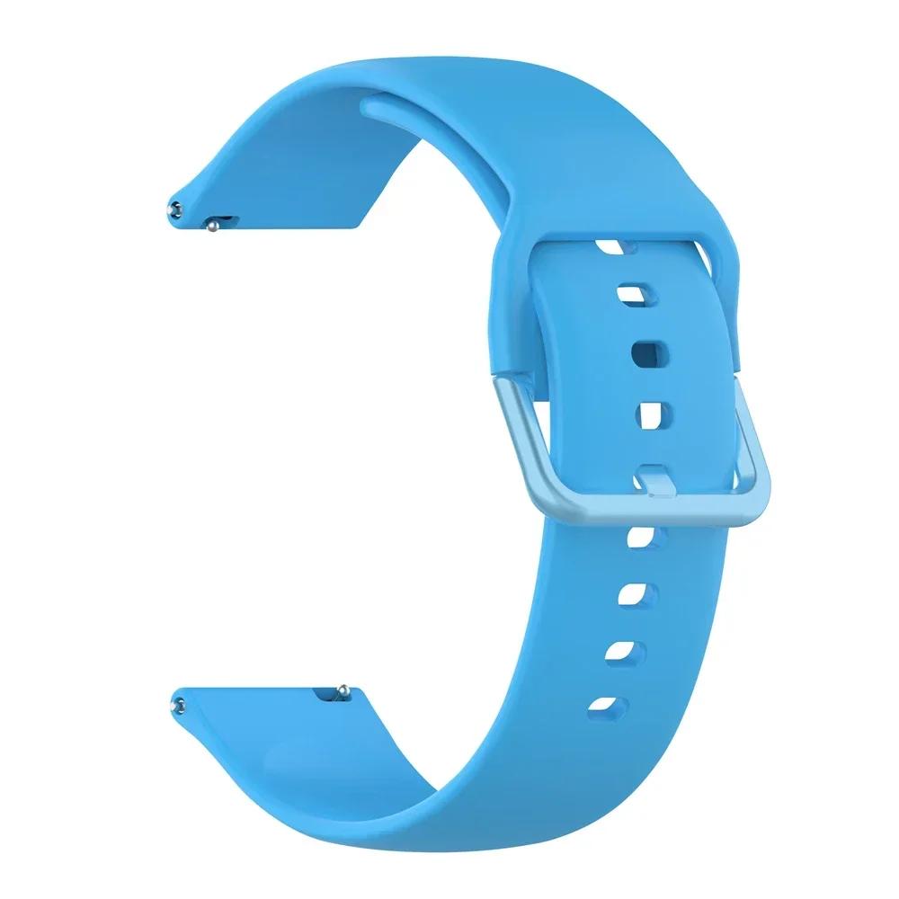 20mm 22mm Silicone Replace Strap for Samsung Galaxy Watch 7/6/5/4 44mm 40mm 6 4Classic Gear S3 Band for Huawei GT3 4Pro Bracelet