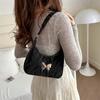 Chic And Stylish Women's Butterfly Underarm Bag In Black White Khaki And Silver Colors