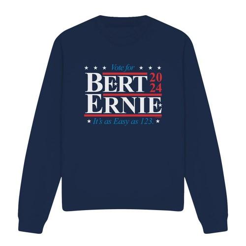 Sesame Street Unisex Adult Bert Ernie For President 123 Sweatshirt