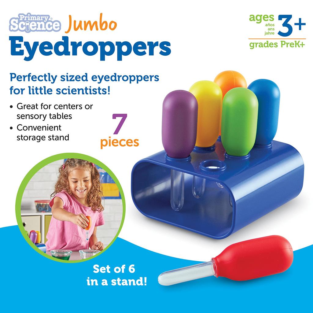 Learning Resources Kids' Tumbo Dropper with Stand, Set of 6, LER2779, Authentic