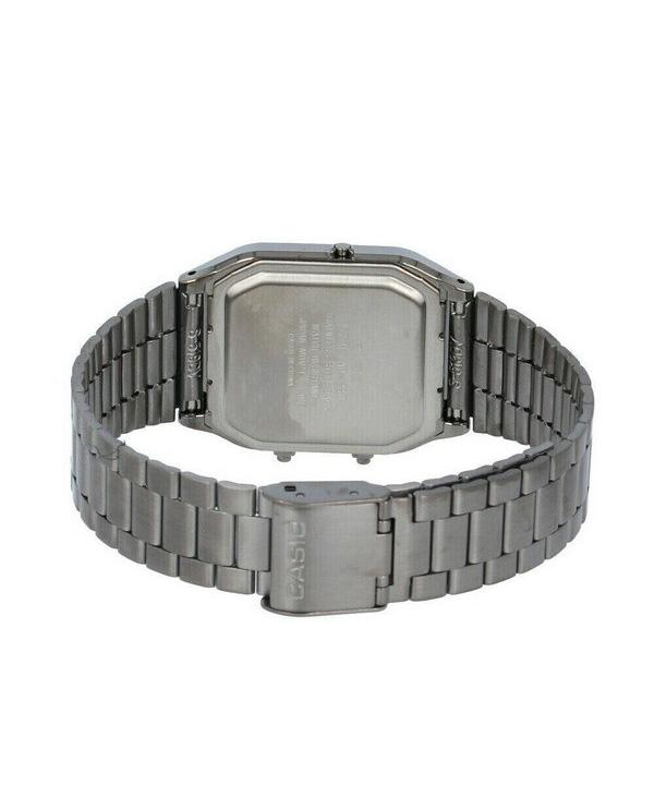 Casio Klasyczny analogowy cyfrowy zegarek męski z powłoką jonową w kolorze szarym kwarcowy AQ-230GG-9A