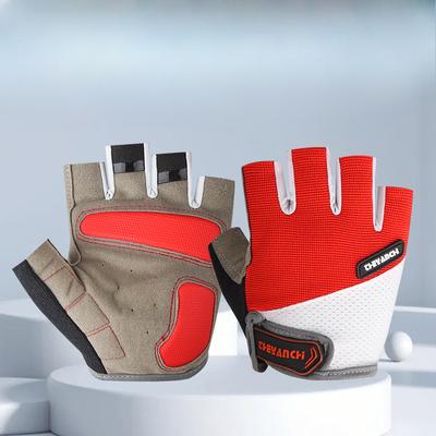Guantes Finos para Bicicleta Transpirables de Medio Dedo Antideslizantes Amortiguadores y Resistentes al Desgaste para Montañismo y Levantamiento de Pesas Fitness