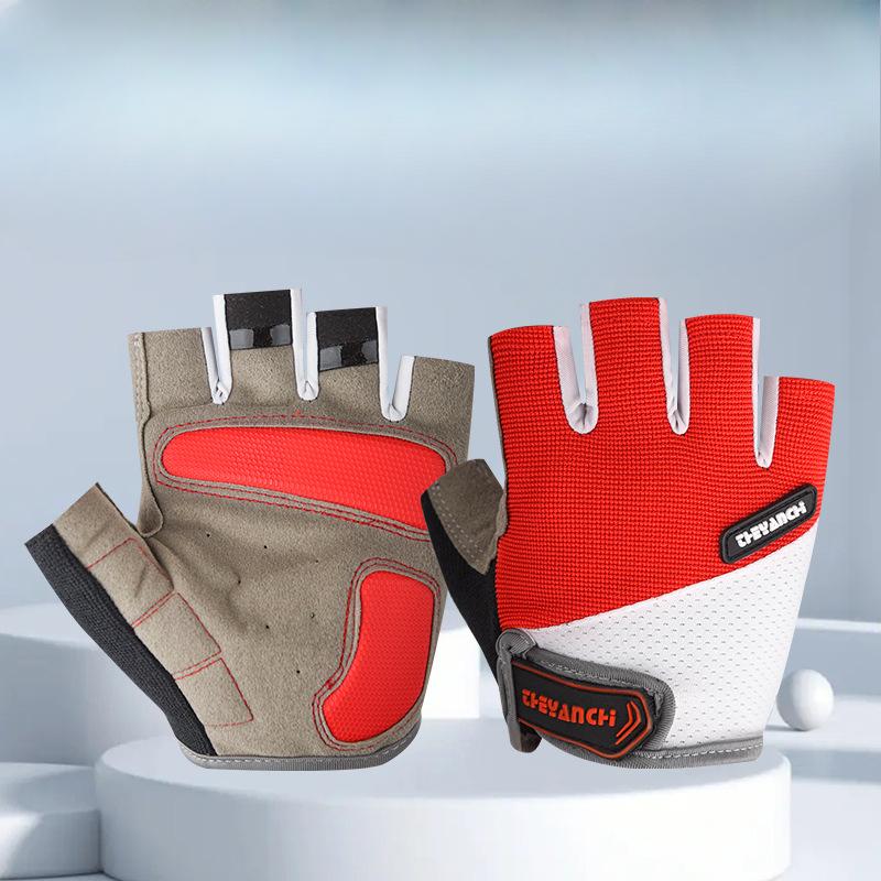 Thin Bicycle Model Breathable Half Finger Anti Slip Shock Absorbing and Wear Resistant Mountaineering and Iron Lifting Fitness Gloves