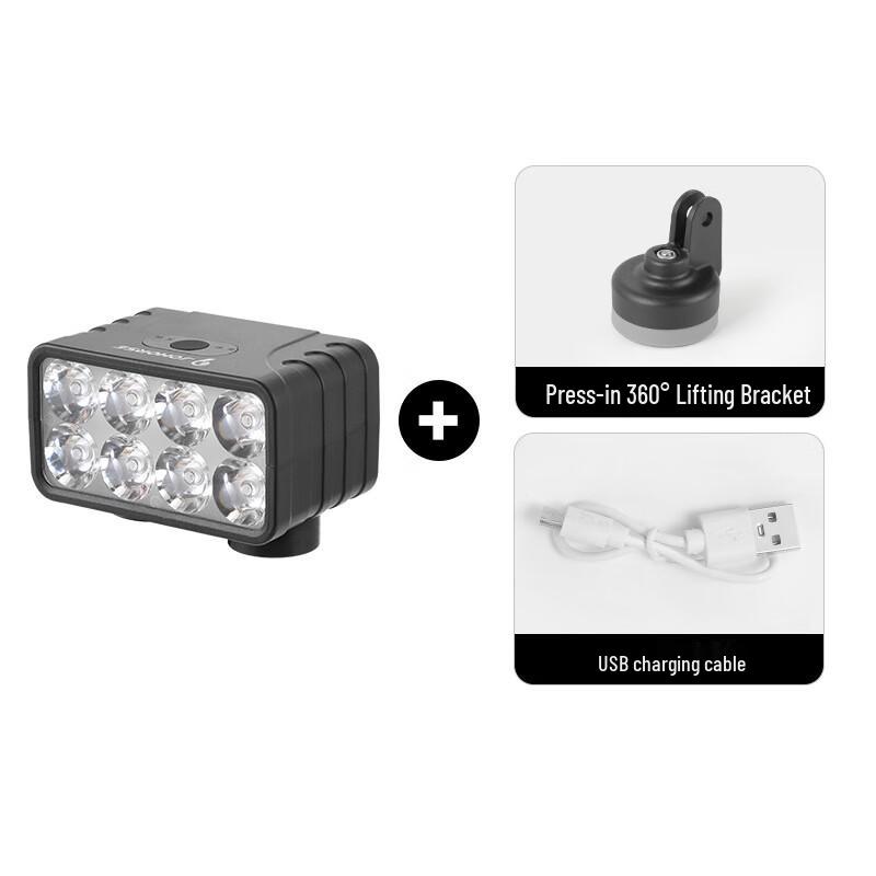 Rechargeable 8-LED Bicycle Headlight with Horn