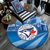 Toronto Blue Jays2,Round Area Rug,Carpet Rug for Living Room Bedroom Sofa Playroom Decor,Non-slip Floor Mat