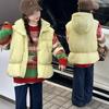 2025 Girls' Rainbow Stripe Sweater Vest Set: Warm, Fashionable, Three-Piece Autumn/Winter Outfit for Kids