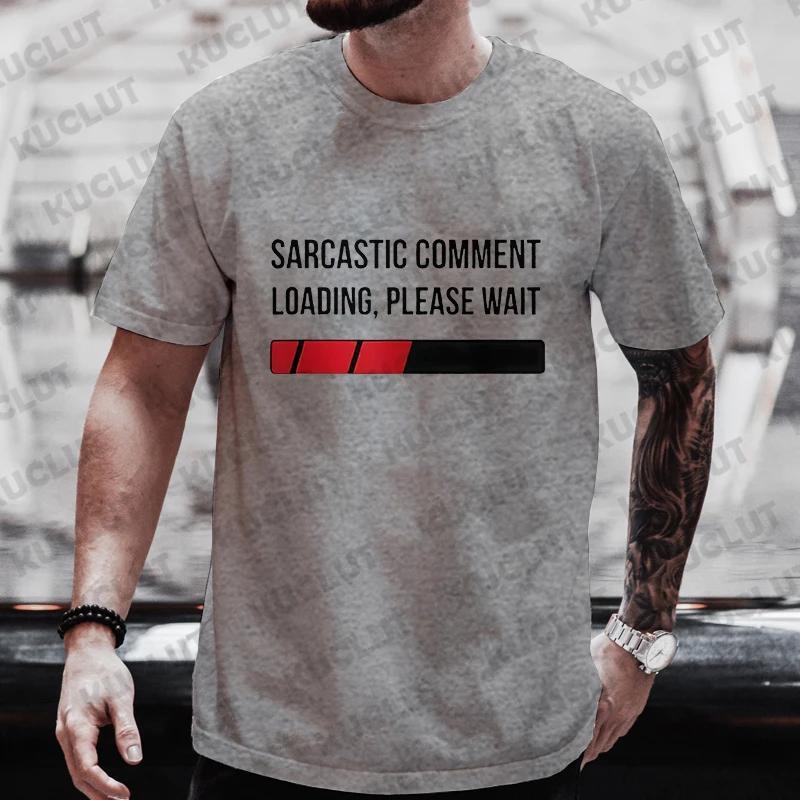 Trend Loading Print T-shirts Men Comment Loading Please Wait Creative Clothing Casual Tee Shirts Short Sleeve Tee Tops Clothing