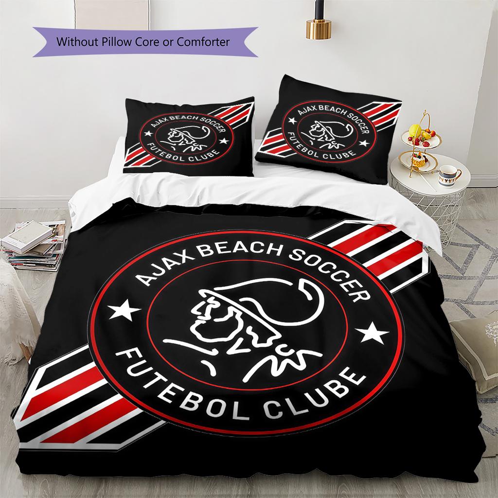 AFC Ajax Pattern Bedding Quilt Set Home Decoration Gift (1 * Duvet Cover + 2 * Pillowcase Without Core)