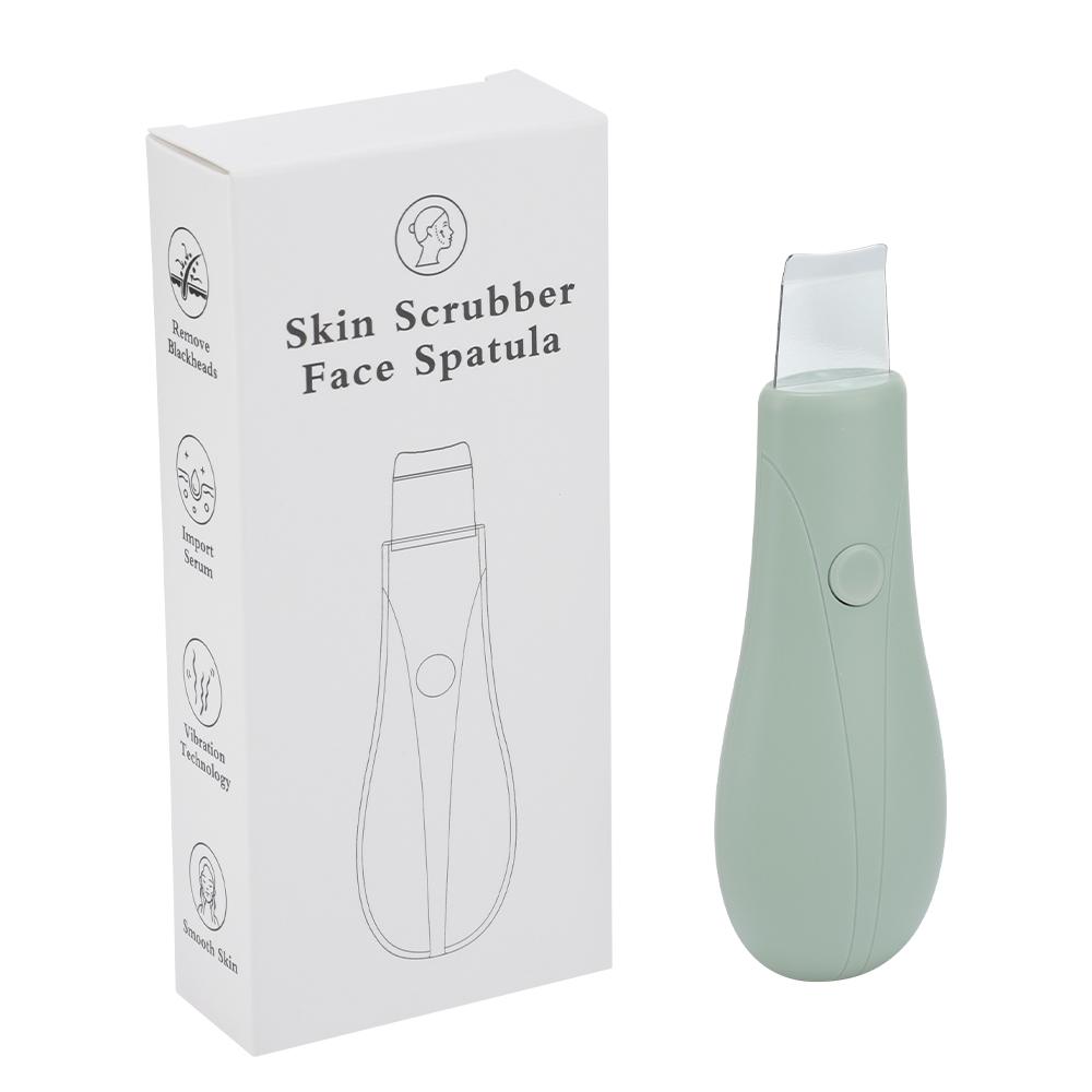 

Скрабер для кожи лица Пилинг Удаление черных точек Глубокая чистка лица Ультразвуковой ионный Очиститель пор от акне Лопатка для лица светло-зеленый