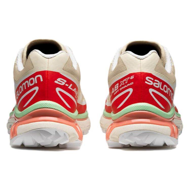 SALOMON Xt-6 Round Toe Elastic Comfortable Durable Breathable Lightweight Grip Low-Top Outdoor Functional Shoes Unisex Shoes Pink Orange 472933