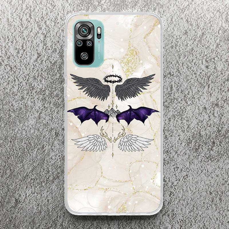 F-Fourth W-Wing Dragon Print Soft Case for Xiaomi Redmi Note 14 13 12S 11S Phone Shell 10 Pro Plus 11E 11T 12 11 10S 5G Cover