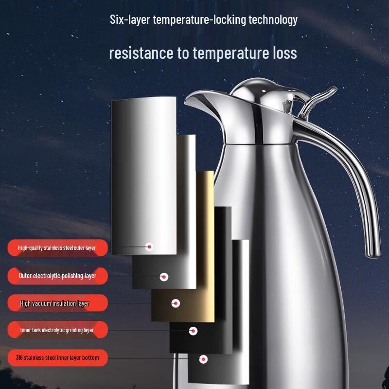 Tianxi 2L 304 Edelstahl Thermoskanne