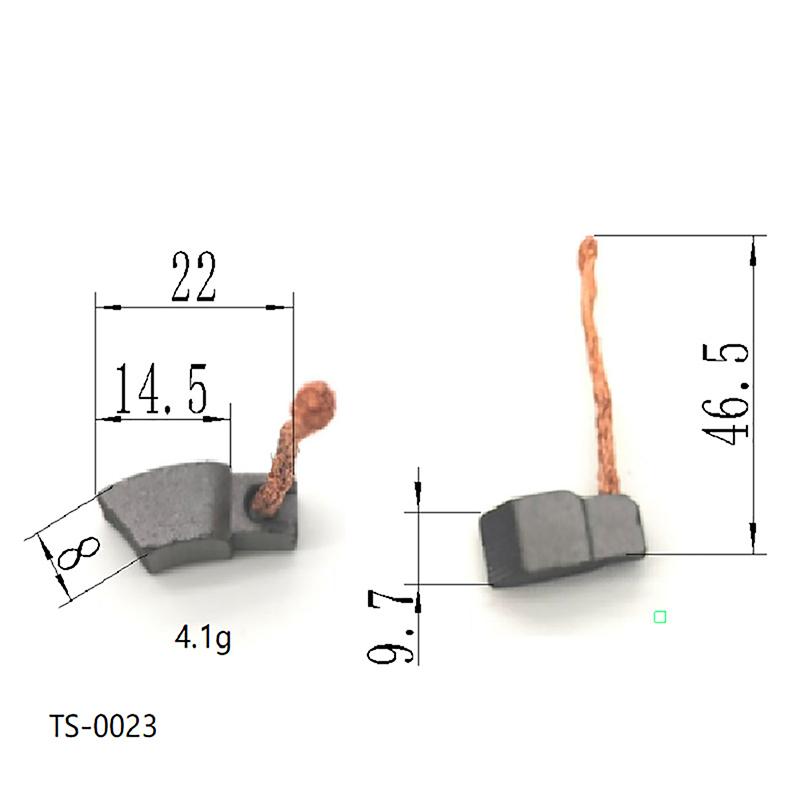 4Pcs Car Electronic Fan Motors 8*9.7*22Mm Automotive Fan Motor Brushes Carbon Brushes Diy Accessories