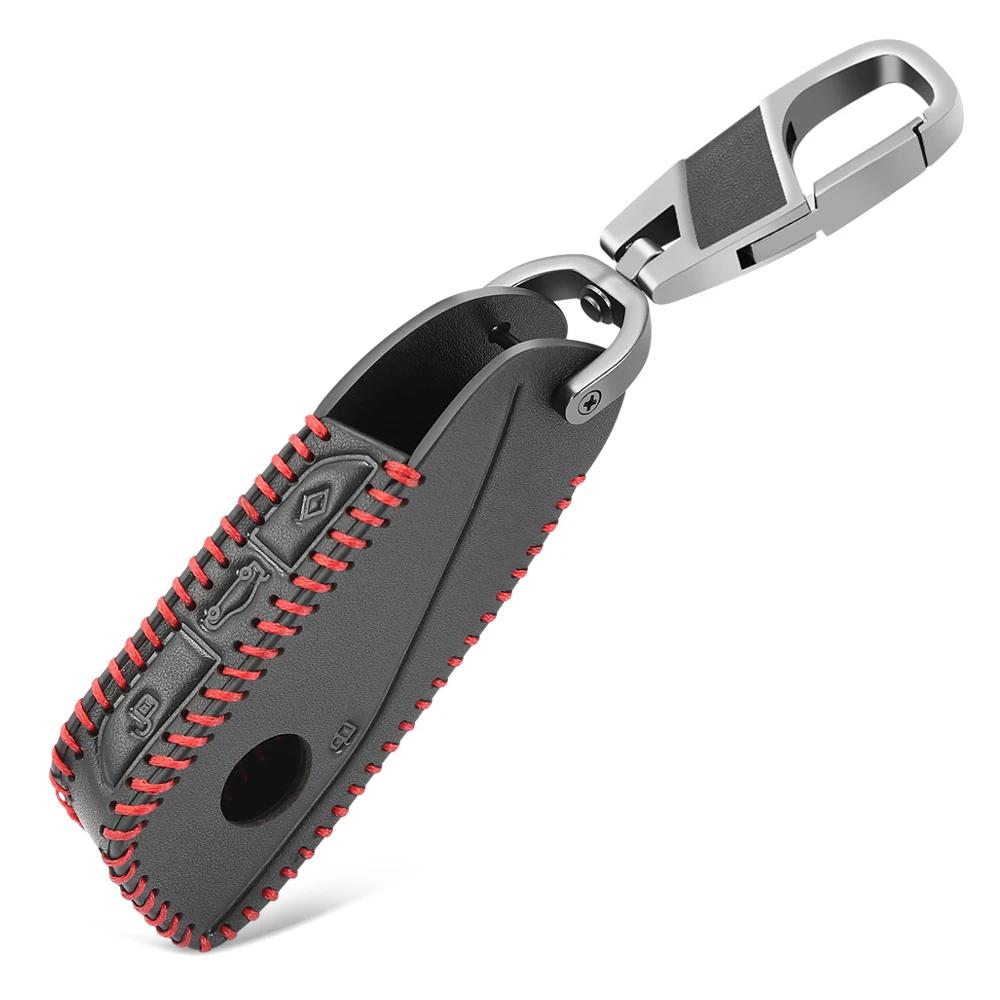 

Кожаный чехол для автомобильного ключа для BMW i7 X7 G07 LCI iX I20 X1 U11 7 серии G70 G09 XM U06 G81 M3 2023 протектор чёрный