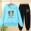 Set Autunnali e Invernali per Bambini e Bambine dai 3 ai 12 Anni, 67 Felpe Sportive Cartoni Animati, Pantaloni Lunghi e Affascinanti Pullover con Cappuccio