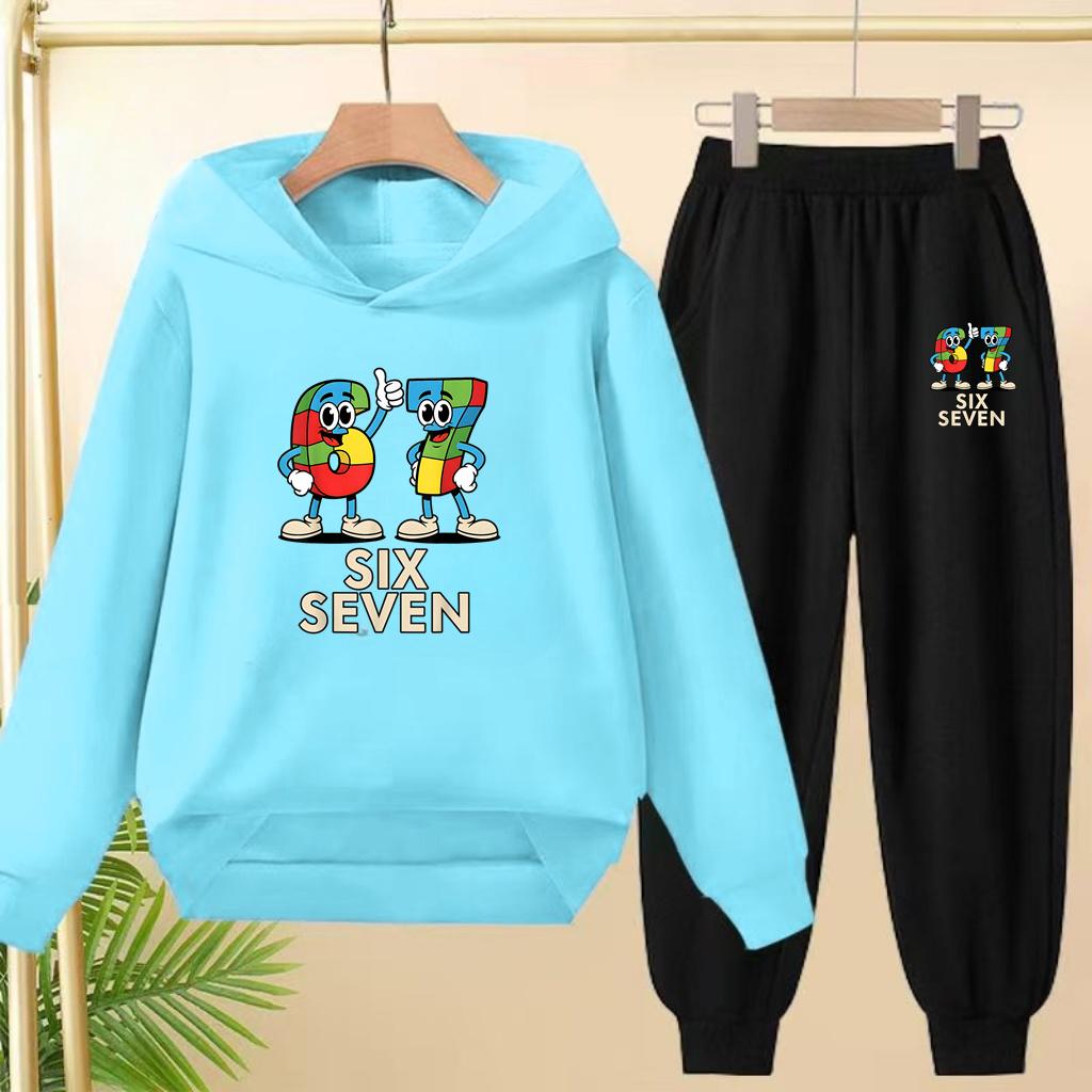 Set Autunnali e Invernali per Bambini e Bambine dai 3 ai 12 Anni, 67 Felpe Sportive Cartoni Animati, Pantaloni Lunghi e Affascinanti Pullover con Cappuccio