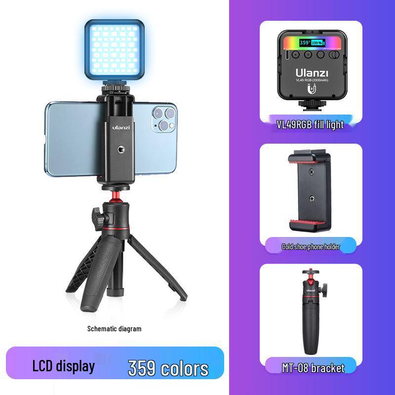 2025 VL49RGB Mini Pocket Full Color Fill Light for Mobile Photography