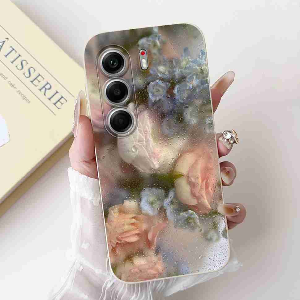 For Tecno Camon 40 Pro 5G Case Fashion Flower Cute Rabbit Soft Silicone Cover For Tecno Camon 40Pro 5G 6.78" Bumper Phone Cases
