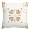 Yellow white geometric linen pillowcase sofa cushion cover home decoration can be customized for you 40x40 45x45 50x50 60x60