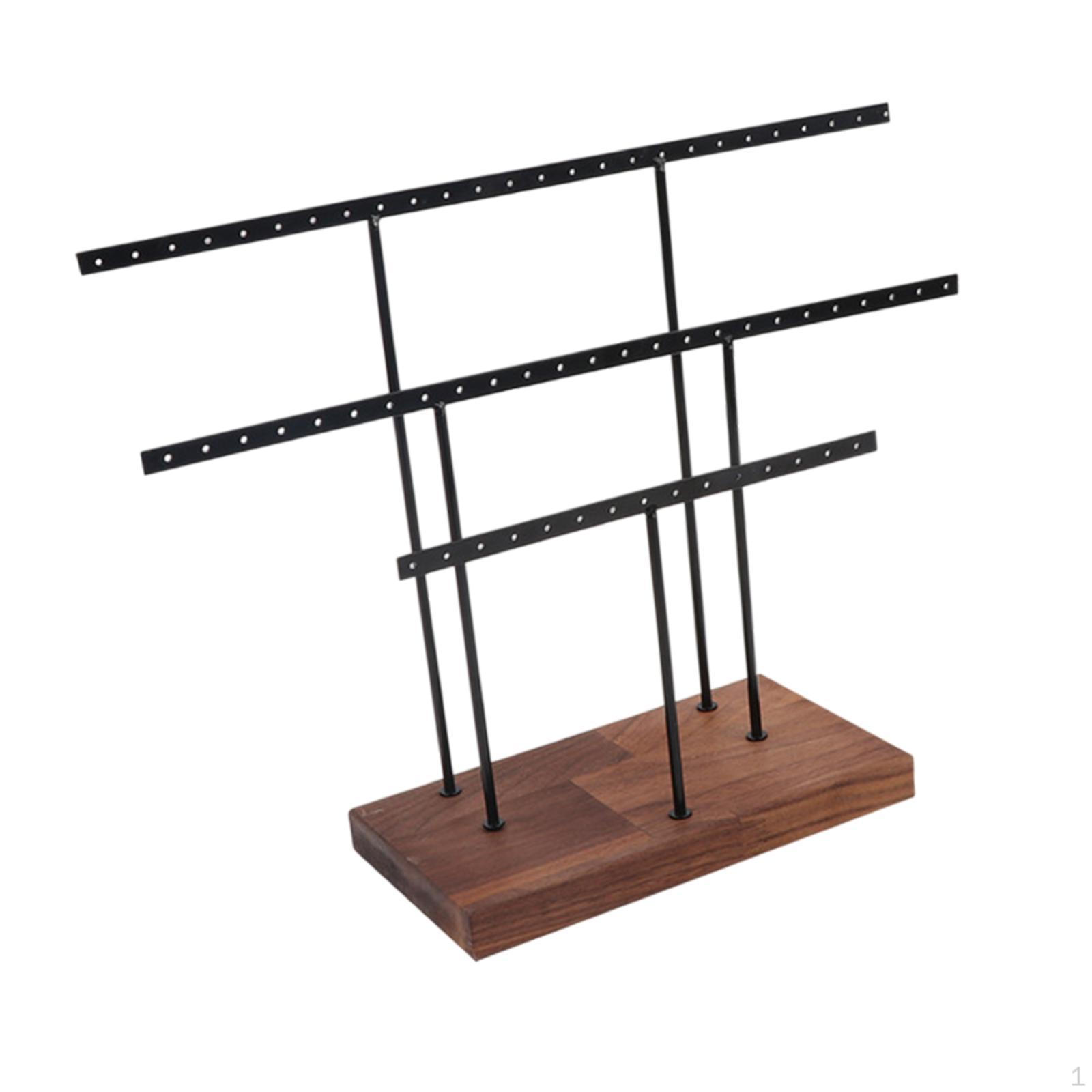 

Подставка для сережек, органайзер для ювелирных изделий, 3-х уровневый портативный держатель, подставка для чёрный