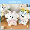 Charming Dog Plush Keyring With Floral Dress For Cute Bag Decoration Characters Included)
