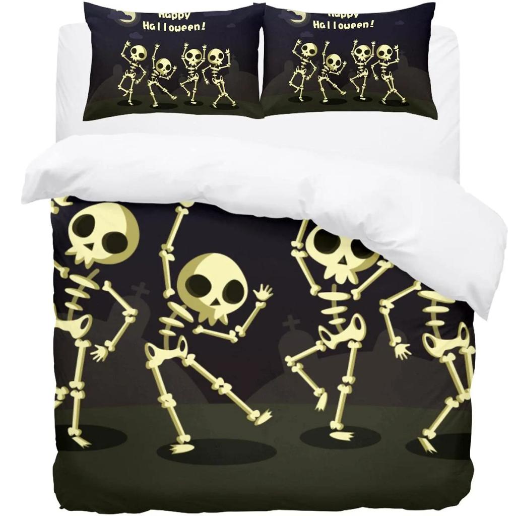 Skull Duvet Cover Set King, Skull Beauty Printed Duvet Cover Set Ride or Die Motor Bedding Set,Corner Tipes Gothic Skull Bedding